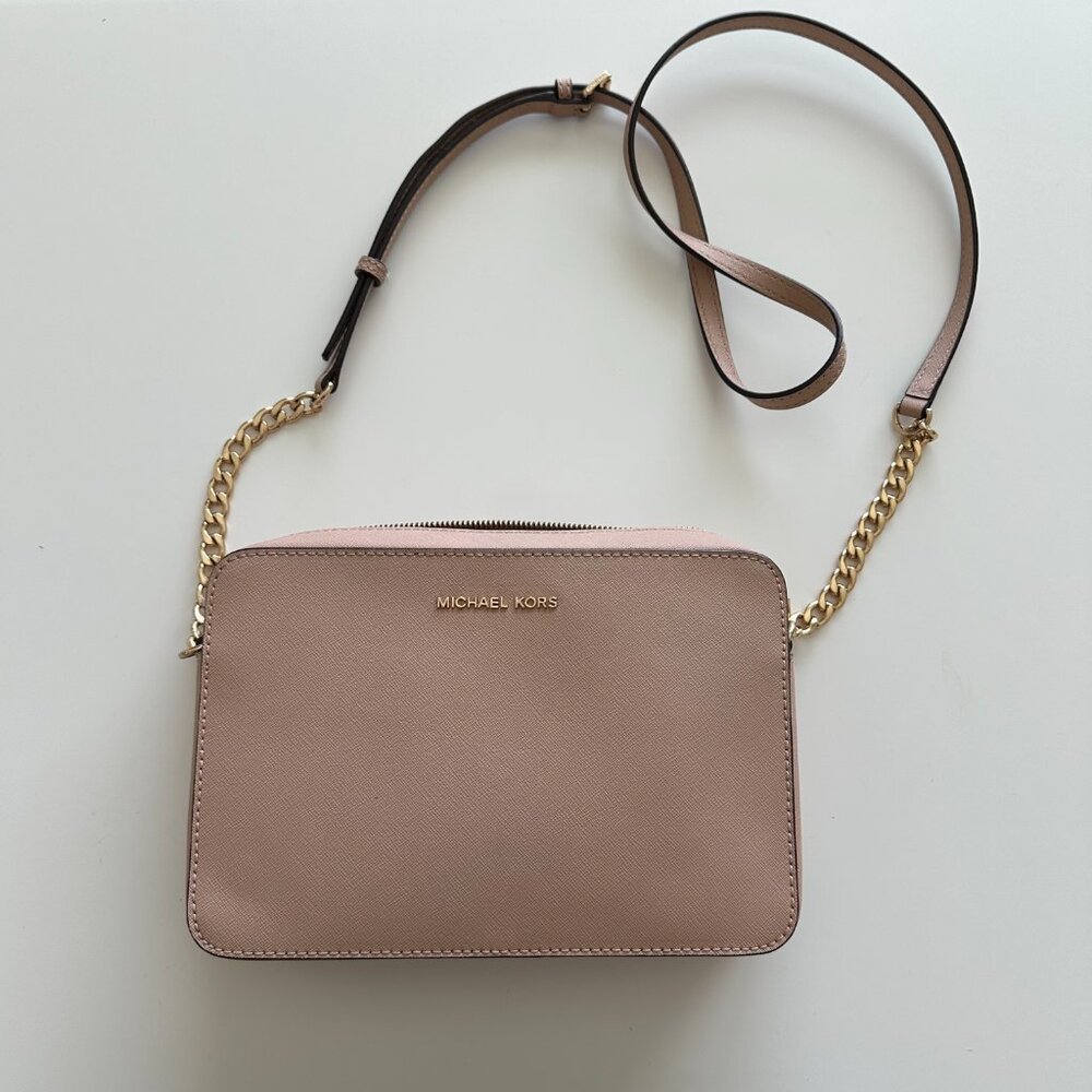 Michael Kors Jet Set Large Saffiano Leather Crossbody Bag